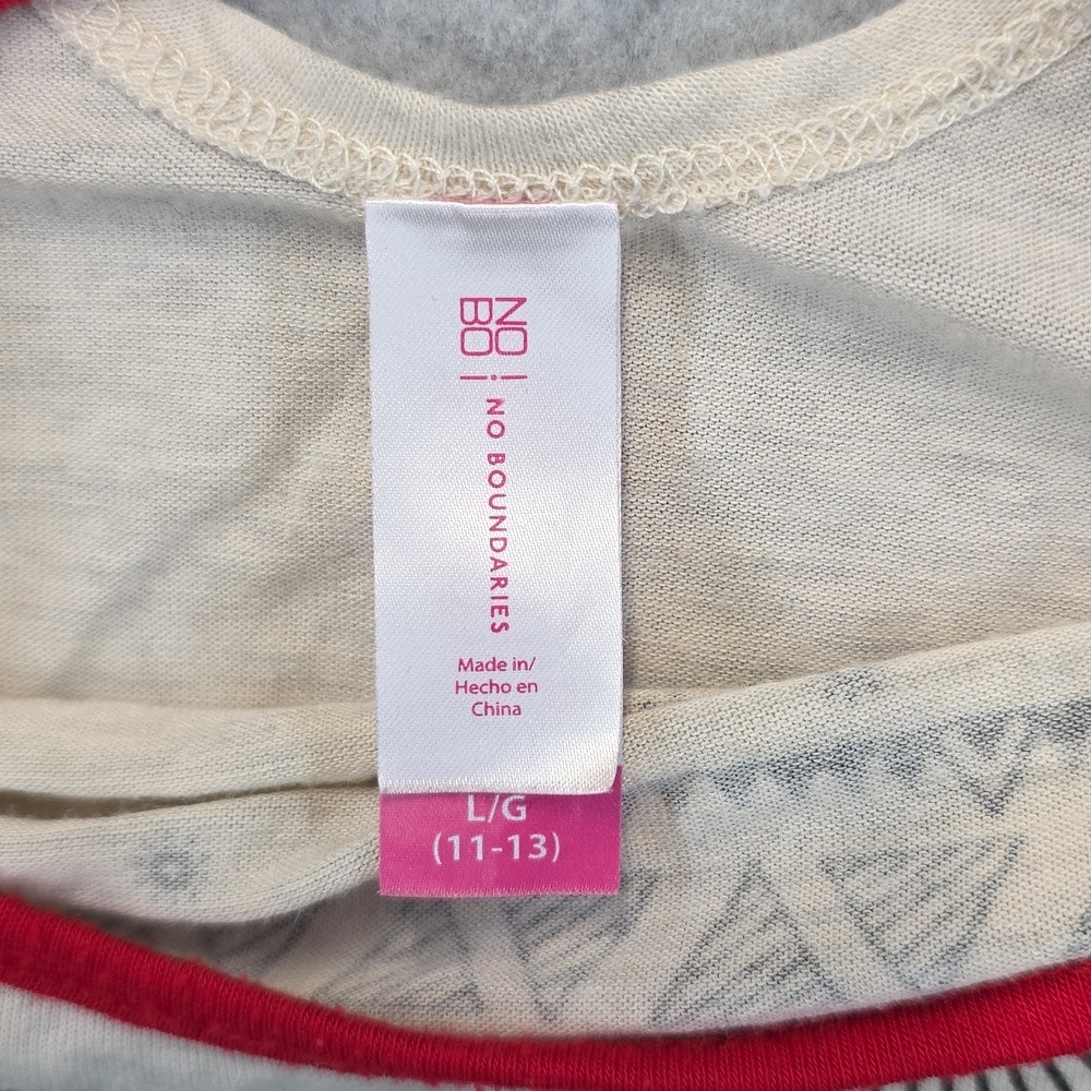 No Boundaries love long sleeve tshirt with keyhole back size L (11-13) - Picture 9 of 11